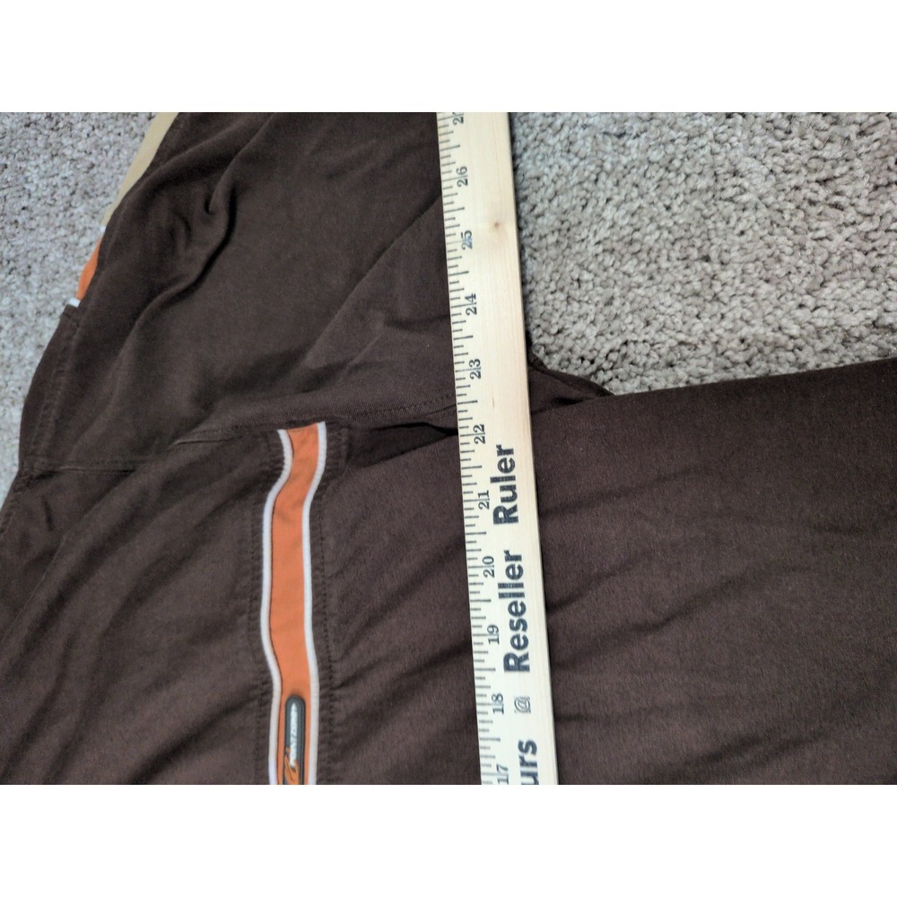 Point Zero Mens XL Brown Striped Short Sleeve T-Shirt Crew Neck Y2K Streetwear - Picture 8 of 9